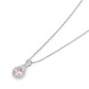 Gift From New York Necklace, Women's, Platinum, Processed, Pink, 925