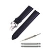 Calum Wristwatch Strap, One Push D Buckle, Genuine Leather, Open