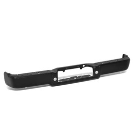 DNA MOTORING Rear Bumper Face Bar Compatible With Ford F150 2004-2008, Mark LT 2006-2008, Fits Fleetside Models without Parking Assist Sensor Holes, FO1102361, Black, BUMP-R-F15006-FB-01-BK