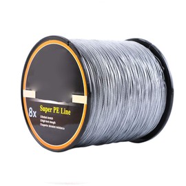 8 Strands Braided Fishing Line, Abrasion Resistant, Highly Sensitivity, Zero Stretch and High Performance, for Carp Bass Trout, 500M, Line No.1.0, 20lb, Gray