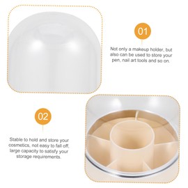 CAXUSD Ergonomic Makeup Brush Storage Box Brush Holder Smooth Surface Easy Access Makeup Organizer for Office