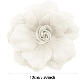 Flower Brooches Pins, Velvet Camellia Flower Brooches Delicate Lace Lapel Brooch Pin Women's Brooches Pins for Wedding Party Dance Banquet Elegant Dress Suit Hat Bag Accessories Jewelry Gifts