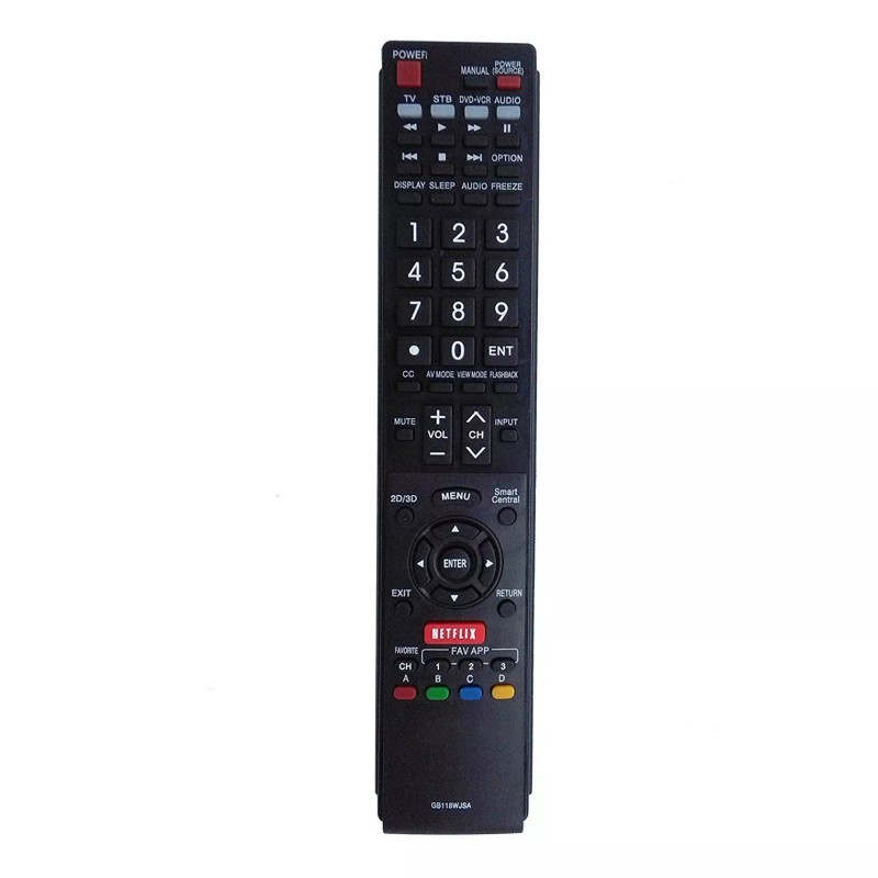 Unbranded GB118WJSA Replace Remote for Sharp AQUOS TV LC-40LE830U LC-60EQ30U
