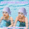 Dwafill Swimming Goggles + Swimming Cap Set, Swimming Cap (Purple)