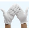 6 Pairs Soft White Cotton Gloves for Cosmetic Moisturizing Coin