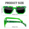 16 Pack Pixeled Sunglasses Bulk Miner Pixel Theme Party Glasses