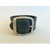 Hadley-Roma 18mm & 20mm Black Leather X-Wide Military Style Cuff