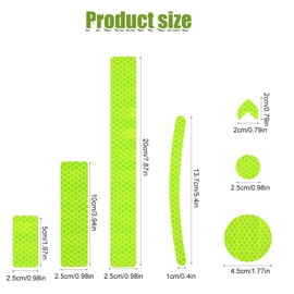 42pcs Reflective Stickers, Waterproof Reflectors Warning Tape Night Visibility Tape Honeycomb Reflective Decals Reflective Bike Safety Stickers for Night Travel Clothing Shoes Vehicle Helmet