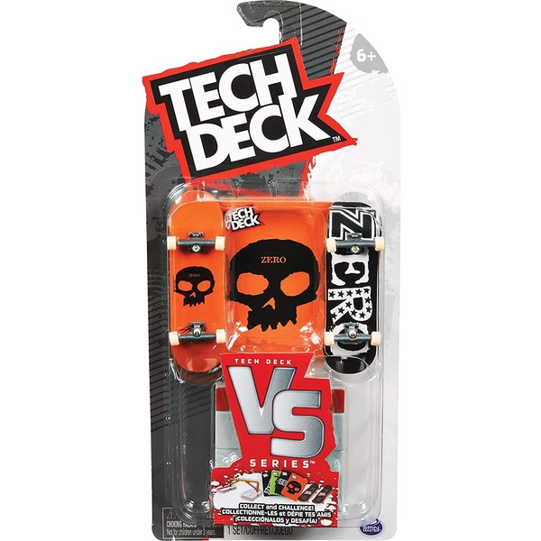 Tech Deck VS Series Sk8shop Mini Skateboard Fingerboard, Obstacle & Challenge Card Set (Zero)