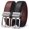 BULLIANT Men's Belt,Reversible Belt Adjustable For Gift Men 1.25”-Cut For
