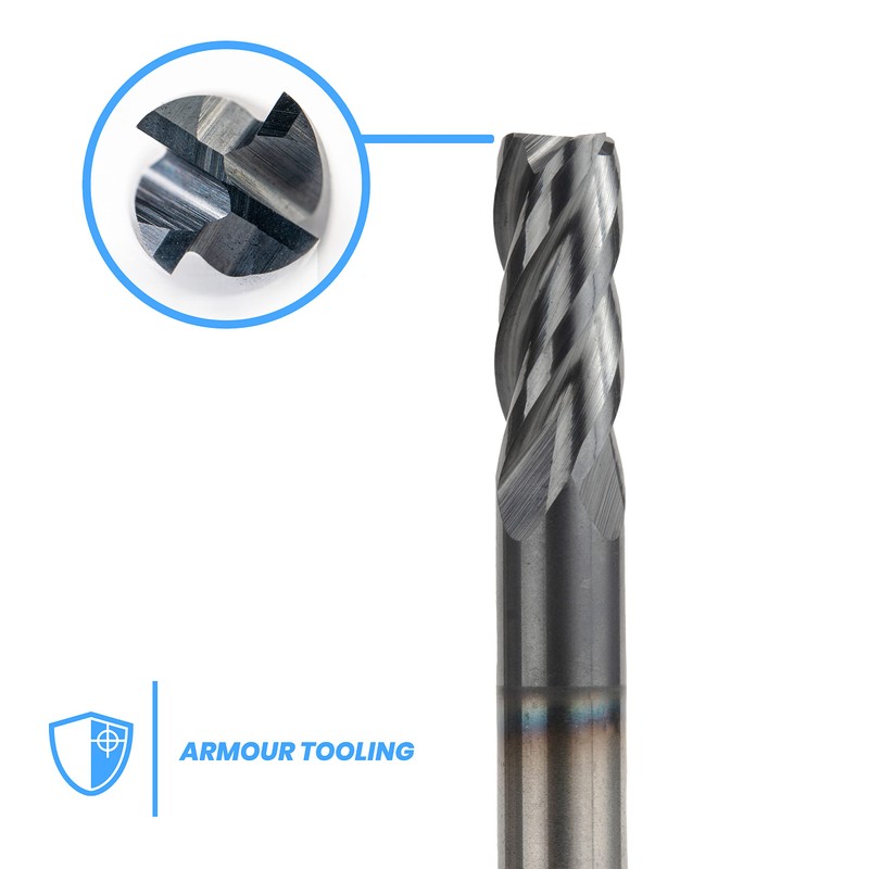 ARMOUR TOOLING – 10mm Tungsten Carbide End mill - 4