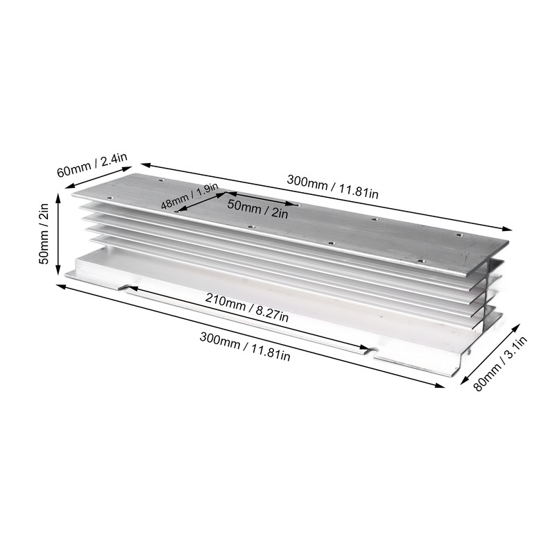 Solid State Relay Heat Sink Single Phase SSR Heatsink Aluminum