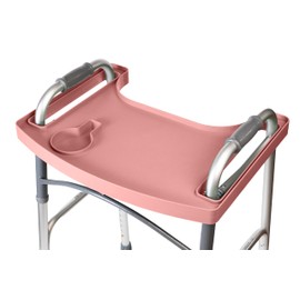 Sigo Green Walker Tray for Rolling Folding Walker, Tray Table with Cup Holder for Standard Walkers Seniors, Detachable Non Slip TV Accessories Basket Holding Plate Cups Clip On Small Bag Carrier