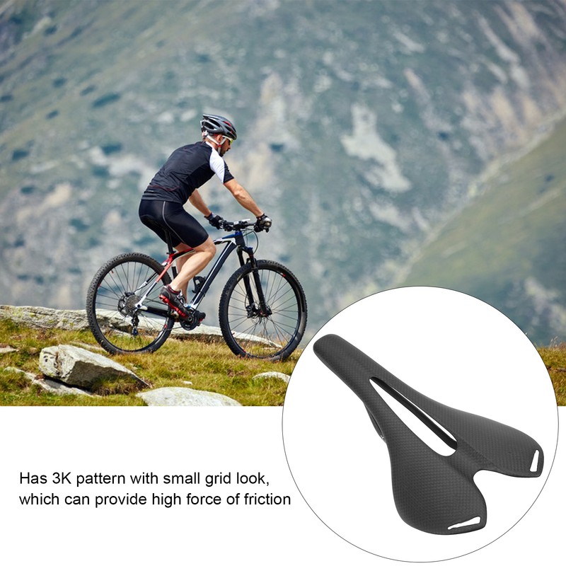 Bike Seat Cushion 3K Saddle Seat Hollow Breathable Full Carbon