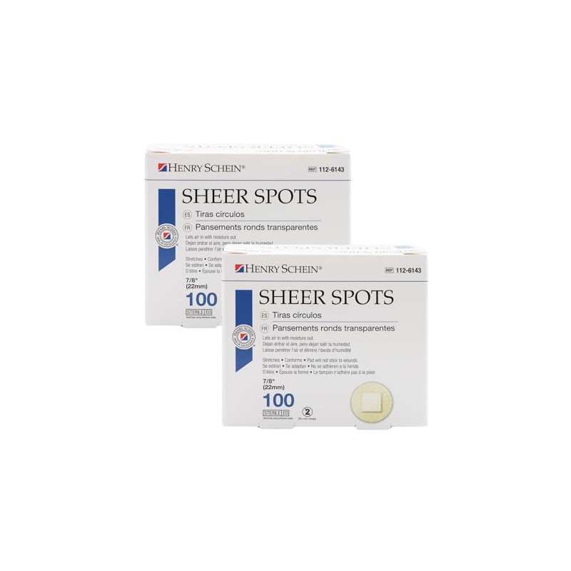 Adhesive Sheer Spot Bandage 7/8" - 2 Boxes (100 Per