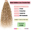 Goddess Locs Crochet Hair 7 Packs Bohemian Faux Locs Pre-Looped