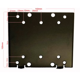 VideoSecu LCD LED Monitor TV Wall Mount for 19" 20" 22" 23" 24" 26" 27" 30" 31" Flat Panel Screen Maximum Loading 66lbs VESA 75/100 - Ultra Thin Mount Bracket 1EA