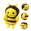TOYANDONA Pack of 3 Small Bee Pendant Animal Plush Doll