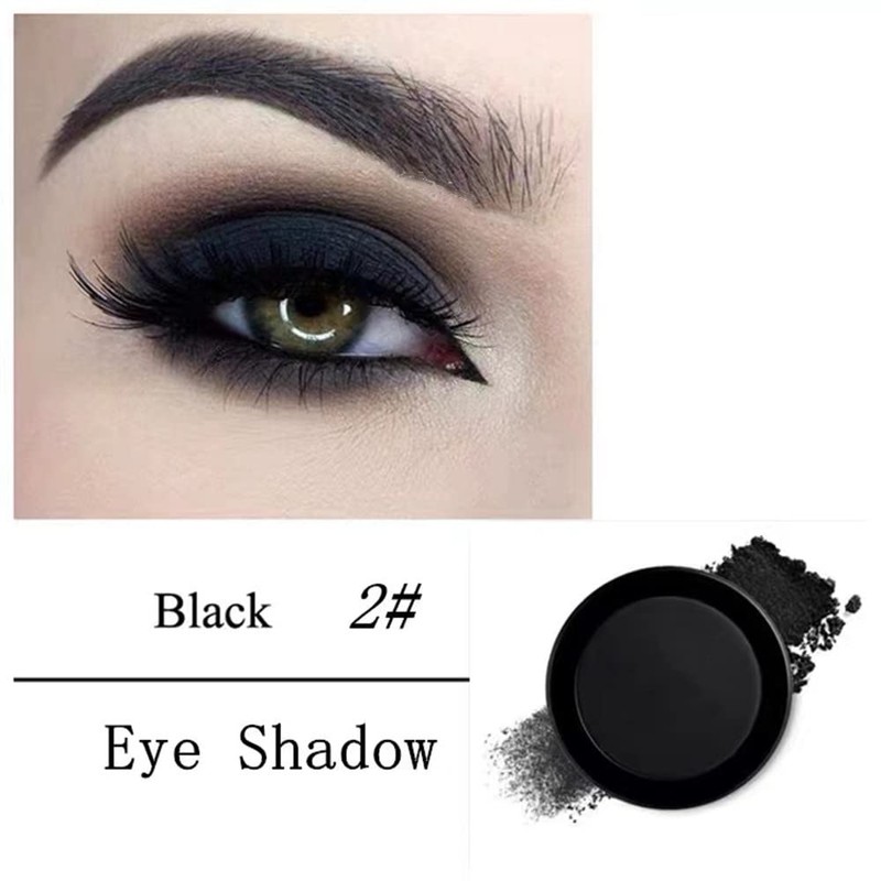Mysense Single Matte Black Eyeshadow,Pressed Fine Powder Eyeshadow,High Pigment Longwear