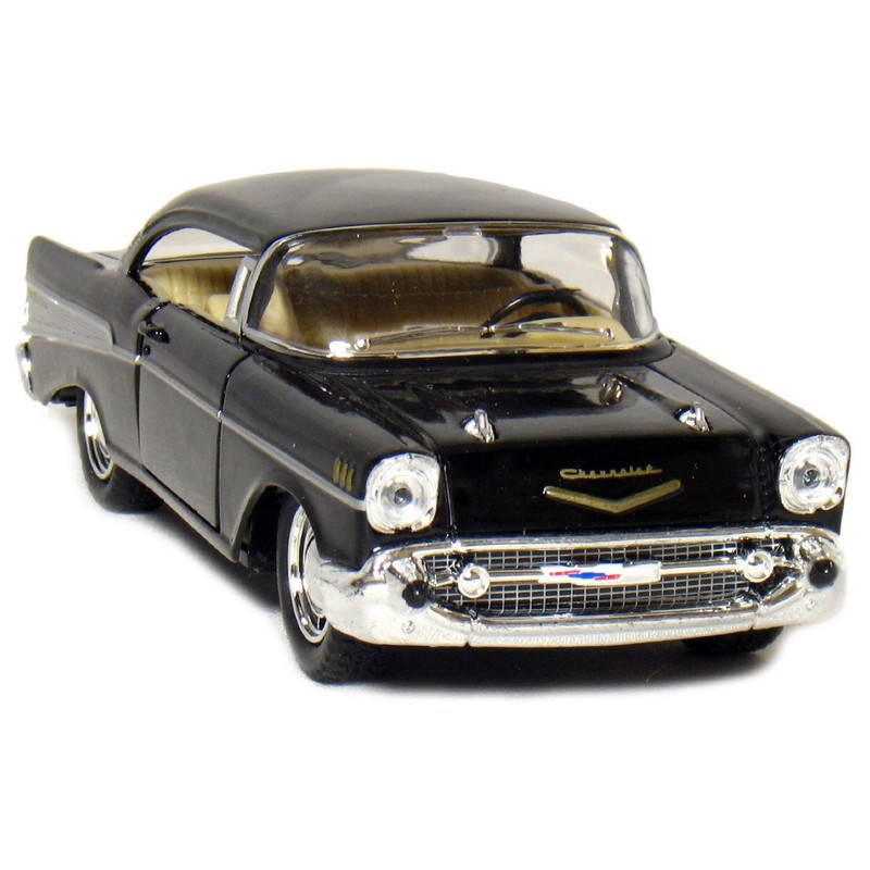 KiNSMART 1957 Chevy Bel Air Coupe Black, 1:40 Scale, Die