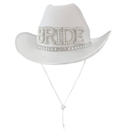 Lookikely Cowgirl Hat Shinning Bride Letter Cowgirl Hat Novelty Cowboy Hat Summer Beach Hat Cowgirl Hat Western Fancy Dress Accessory