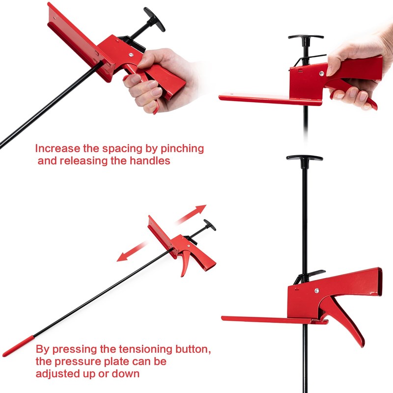 Adjustable Brake Pedal Depressor Tool with Rubberized Foot for Car