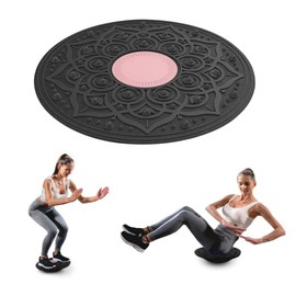 MeYuxg Balance Board, Wobble Board, Physiotherapy, Diameter 30 cm, with Non-Slip Base, Balance Trainer for Adults and Children, for Yoga, Gym, Trainer to Improve Balance (Pink)