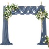 VACVELT Wedding Arch Draping Fabric Dusty Blue Chiffon, 1 Panel