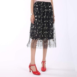 fereshte Women's Men's Mary Jane T-Strap Round Toe Mid Kitten Heel Pumps Shoes Patent Red EU47-14.5 Women / 13 Men