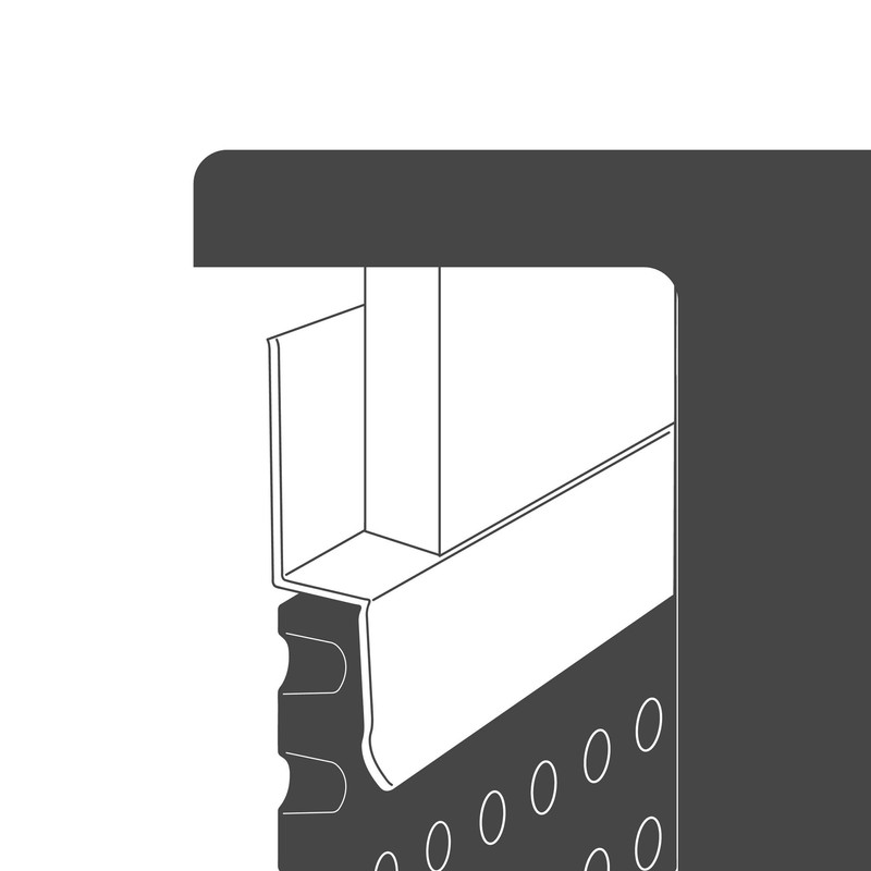 Fassadenprofile Studded Strip End Profile, Nub Sheet, Wall Protection, 2