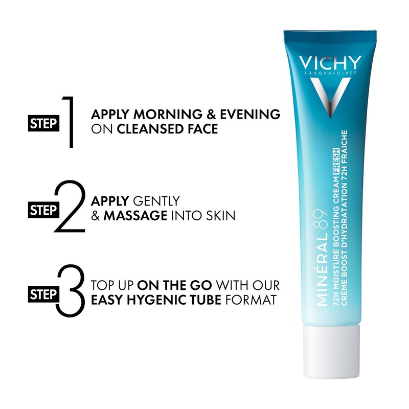 Vichy Minéral 89, 72 Hour Moisture Boosting Cream Fresh, With