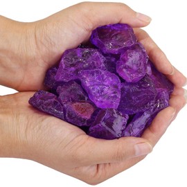 mookaitedecor Titanium Coated Raw Natural Crystals Quartz Decorative Stones, Rocks for Home Decor, Wire Packaging, Polishing, Crafts, Reiki Approx. 230 g