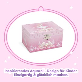 Jewelkeeper - Mermaid Jewellery Box with Play Clock for Girls, Rainbow Mermaid and Gold Foil Design - Sobre las Olas Melody