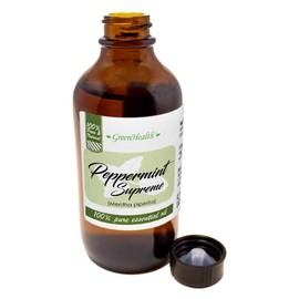 Peppermint Essential Oil (Mentha piperita) – 4 fl oz – Amber Glass Bottle with Cap – 100% Pure & Natural – Premium Therapeutic Grade – GreenHealth
