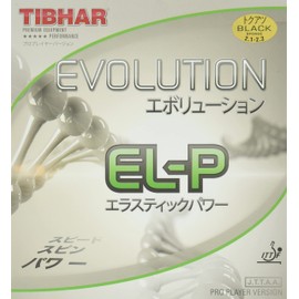 TIBHAR BT146351 Table Tennis Rubber Evolution EL-P Rotation System High Tension, Black, 1.9