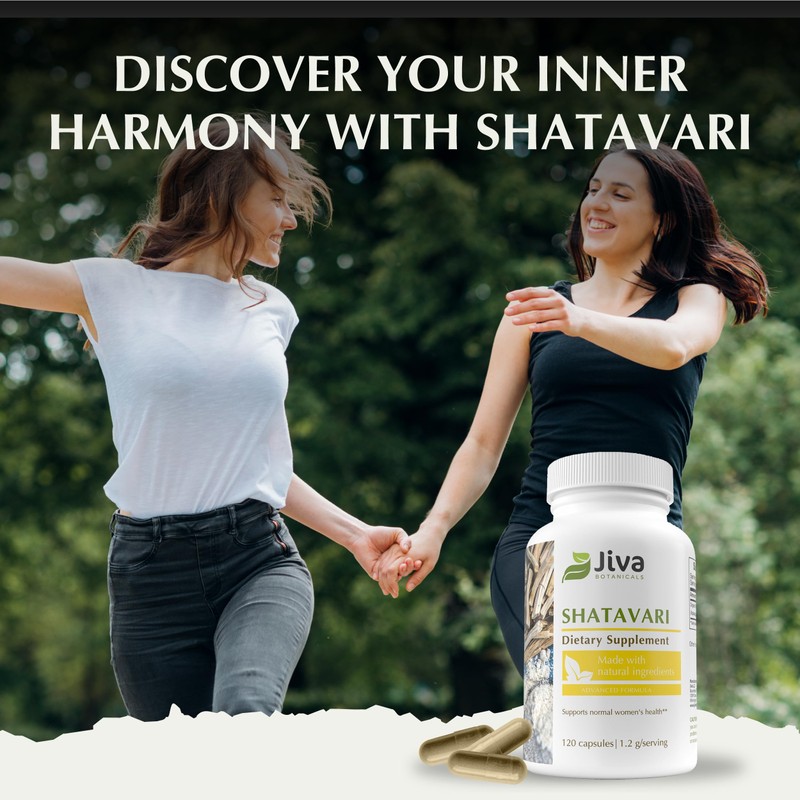 Jiva Botanicals Shatavari Supplement 1200mg - Shatavari Root Powder for