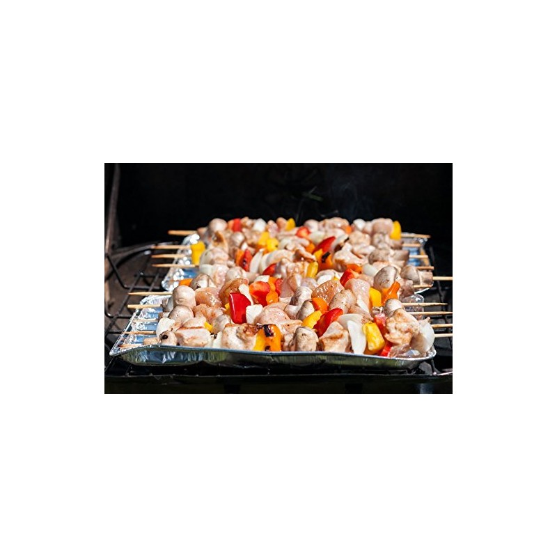 Kingfisher 10 BBQ DISPOSABLE ALUMINIUM FOIL TRAYS 35cm x 23cm.
