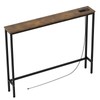 Aduanbang 5.9" Console Table with Outlet – Narrow Sofa Table,