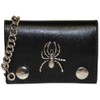 Genuine Leather Trifold Biker Chain ID Card Holder Wallet Spider