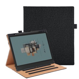 Vakarey For Boox Note Air 4 C Case With Pen Holder,PU Leather Smart Cover For Boox Note Air 3C B/W Folio Case With Hand Strap