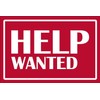 Help wanted, red sign - 3mm Aluminium sign (300mm x 200mm)