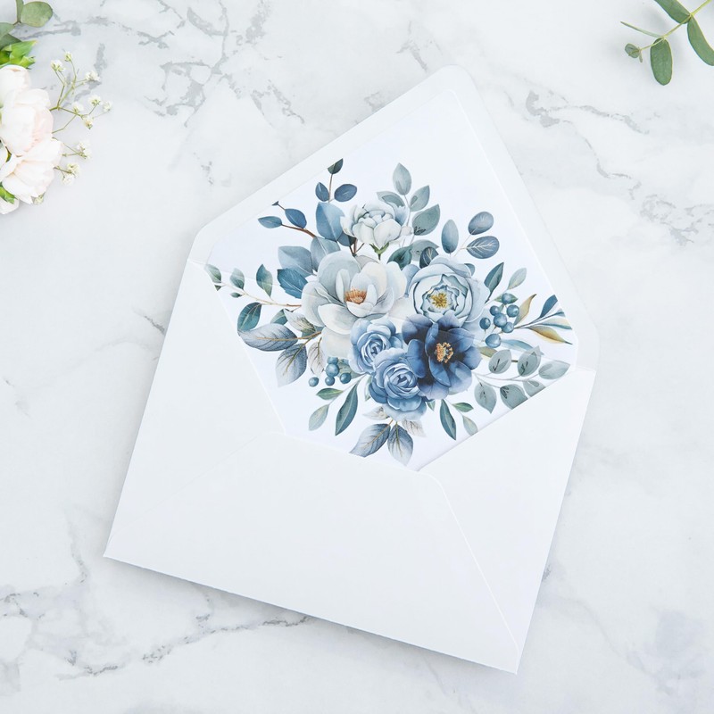 PONATIA 50PCS A7 Euro Flap Envelopes, 5.25 x 7.25'' Liner