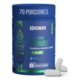 Birdman Daily Spore Probiotic  Probiticos con 10 Billones de UFC  Sin Aditivos  70 Porciones  70 Cpsulas                                              