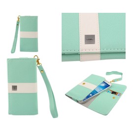 DFV mobile - Cover premium with color line design with card case for kingelon g9000 - green light