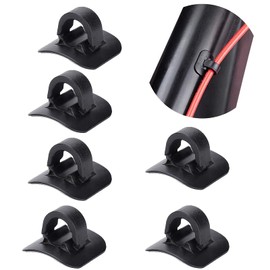 THETAG Bicycle C-Clip Cable Guide, Pack of 6 Mountain Bike Brake Cable Guide Aluminium Alloy Bicycle Frame C Buckle, Brake Cable Guide for Bicycles Mountain Bikes Folding Bikes