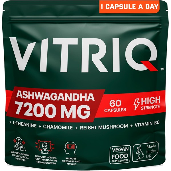 Organic Ashwagandha KSM-66 High Strength 7200mg – 1-a-Day Calm Complex