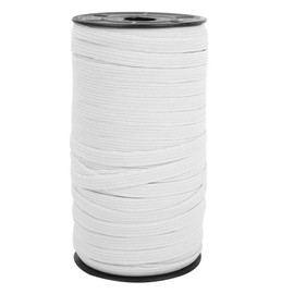 VOBOR 8 mm Elastic Band Rubber Band, 100 Yard Elastic Craft for Clothing DIY (White)