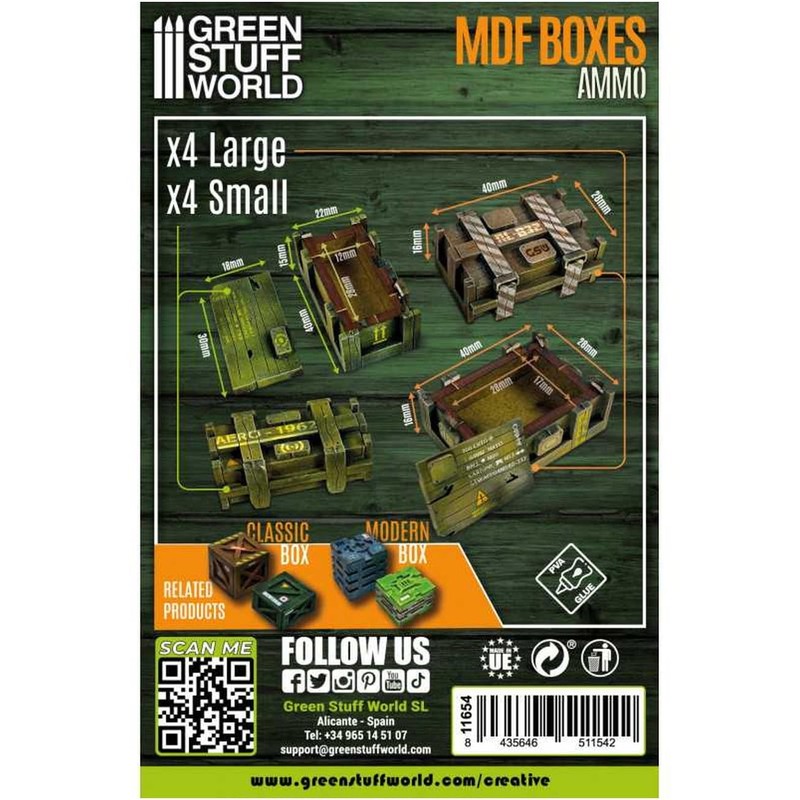 Green Stuff World For Models & Miniatures Rectangular MDF Boxes