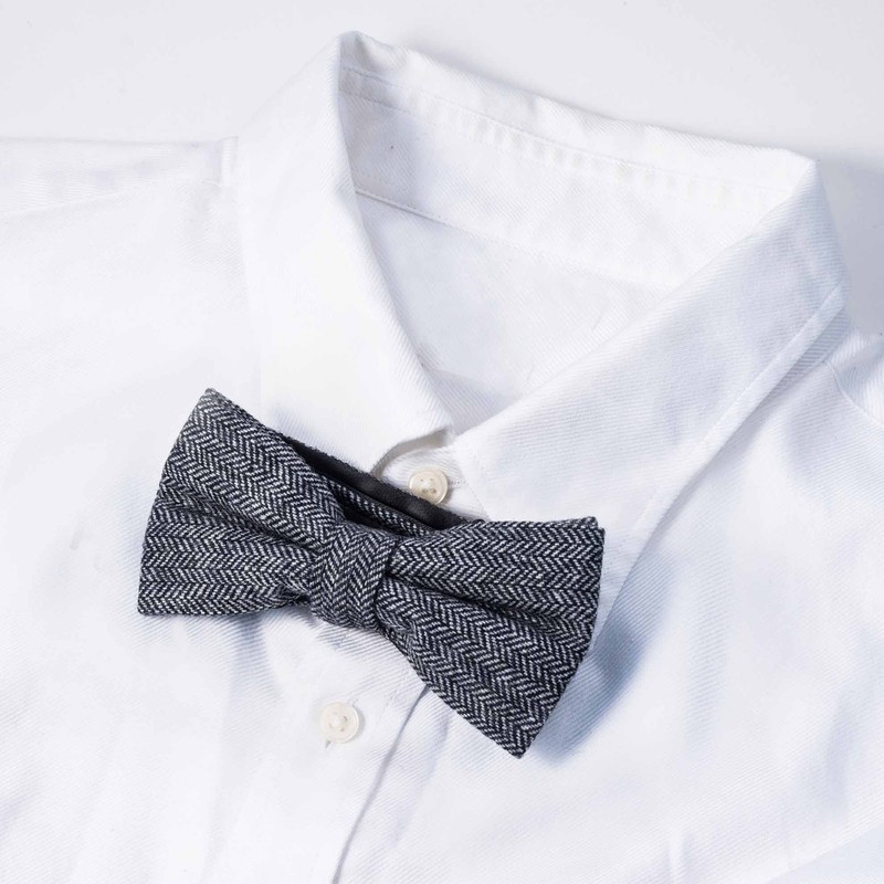 Wedding Style TC-0100 Bow Tie & Chief Set, grey |