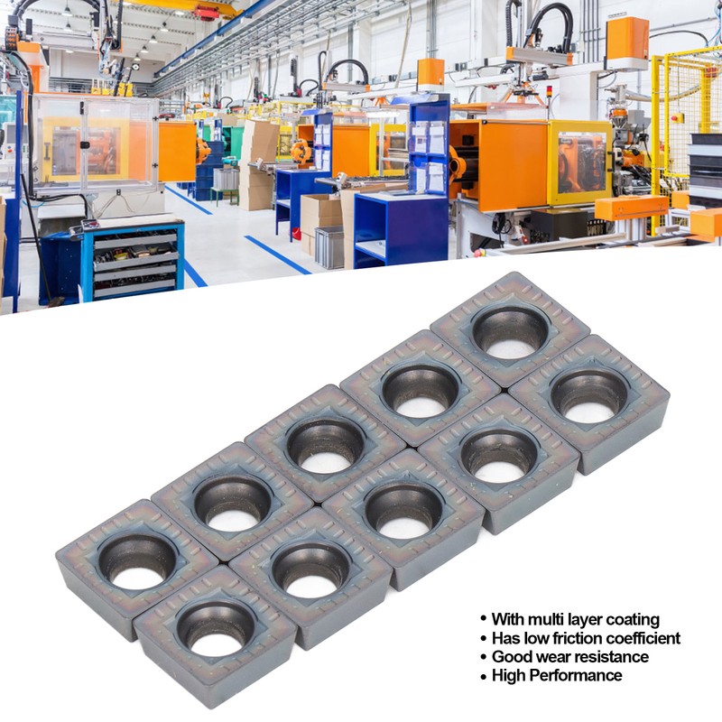 10 Pcs Carbide Milling Inserts Colourful Fine Finished CNC Lathe